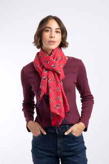 Marelia Printed Scarf Acer Red
