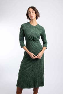 Felicity Printed Jersey Midi Dress Apple Green