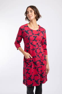 Starshine Printed Jersey Dress Cranberry
