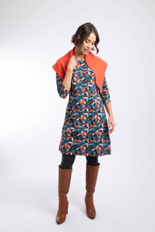 Starshine Printed Jersey Dress Koi Orange