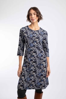 Starshine Printed Jersey Dress Night Blue