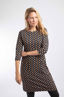 Starshine Printed Jersey Dress Yellow Iris