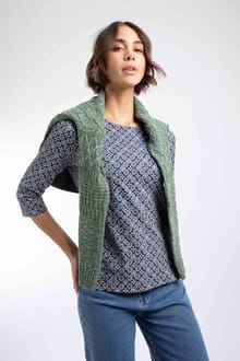 Pinto Printed Jersey T-Shirt Mood Indigo