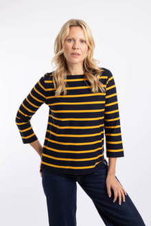 Saffira
 Cotton Jersey Stripe Top Midnight