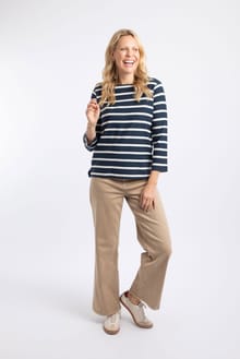 Saffira
 Cotton Jersey Stripe Top Navy