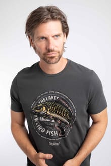 Carpe Front Print Graphic T-Shirt Washed Black