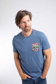 Dabs Army Back Print Artist T-Shirt Mid Blue
