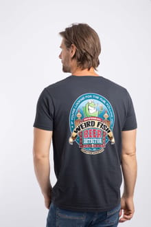Beer Detector Back Print Artist T-Shirt Navy