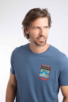 Shawshark Redemption Back Print Artist T-Shirt Ensign Blue