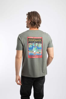 Shawshark Redemption Back Print Artist T-Shirt Storm Grey
