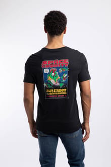 Space Coddity Back Print Artist T-Shirt Black
