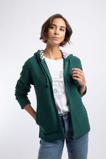 Chicoa Full Zip Macaroni Hoodie Forest Green