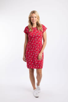 Tallahassee Printed Jersey Dress Acer Red