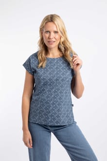 Paw Paw Printed Jersey T-Shirt Eclipse Blue
