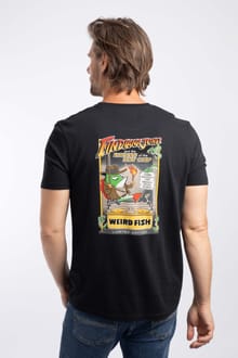 Findiana Jones Back Print Artist T-Shirt Black