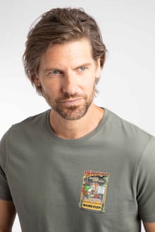 Findiana Jones Back Print Artist T-Shirt Storm Grey