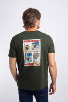 Mission Finpossible Back Print Artist T-Shirt Duck Green