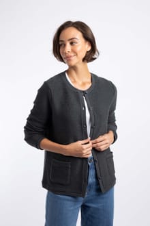 Sara Macaroni Cardigan Navy