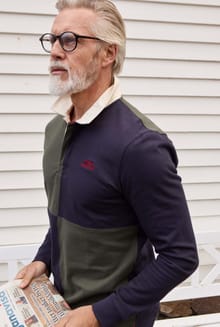 Lyon Organic Cotton Colour Block Rugby Shirt