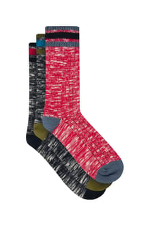 Dilki Striped Boot Socks 3 Pack Foxglove