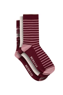 Parade Patterned Socks 3 Pack Red Grape