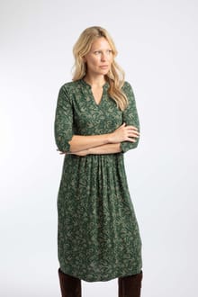 Isolde Printed Jersey Midi Dress Cypress Green