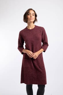 Astra Knitted Dress Deep Crimson