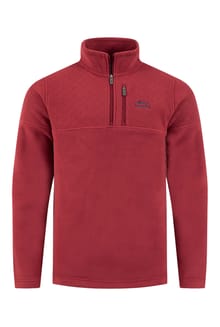 Oakmont 1/4 Zip Textured Fleece Barn Red