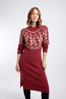 Vondra Knitted Jumper Dress Rhubarb