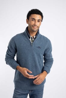 Altwood 1/4 Zip Jumper Ash Blue