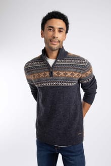 Larner 1/4 Zip Fair Isle Jumper