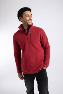 Oakmont 1/4 Zip Textured Fleece Barn Red
