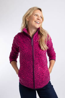Rochelle Full Zip Printed Microfleece Purple Wine