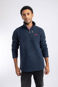 Oakmont 1/4 Zip Textured Fleece Navy