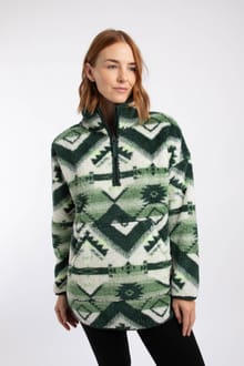 Pikard 1/4 Zip Printed Cosy Fleece