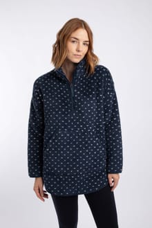Pikard 1/4 Zip Printed Cosy Fleece