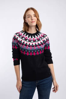 Lowell Fair Isle Jumper Dark Navy