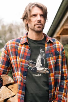 Mallard Front Print Graphic T-Shirt Duck Green
