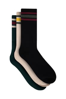 Darwin Ribbed Boot Socks 3 Pack Black