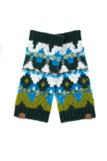 Shutt Fair Isle Wrist Warmers Bottle Green