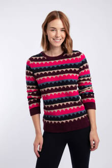 Tyla Cosy Patterned Knit Jumper Port