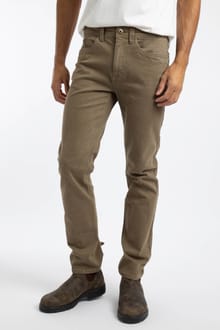 Teddy Straight Comfort Stretch Chinos Flint Stone