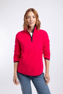 Nola 1/4 Zip Grid Fleece Foxglove