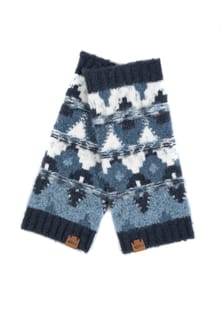 Shutt Fair Isle Wrist Warmers Ash Blue