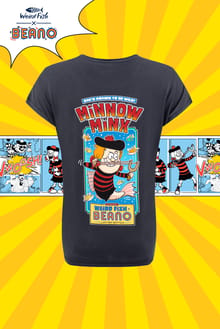 Minnow The Minx Beano Collaboration Back Print Artist T-Shirt Navy