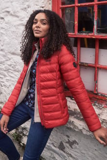 Travellia Lightweight Showerproof Padded Jacket Pomegranate