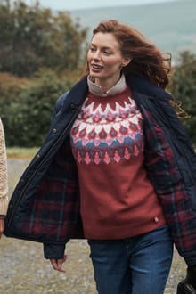 Lowell Fair Isle Jumper Rhubarb