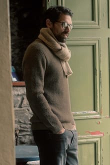 Lunan Square Knit Crew Neck Jumper Coffee