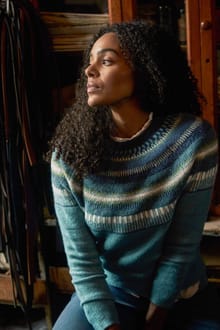 Carmelo Fair Isle Jumper Smoked Blue