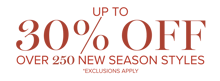 up to 30% off New